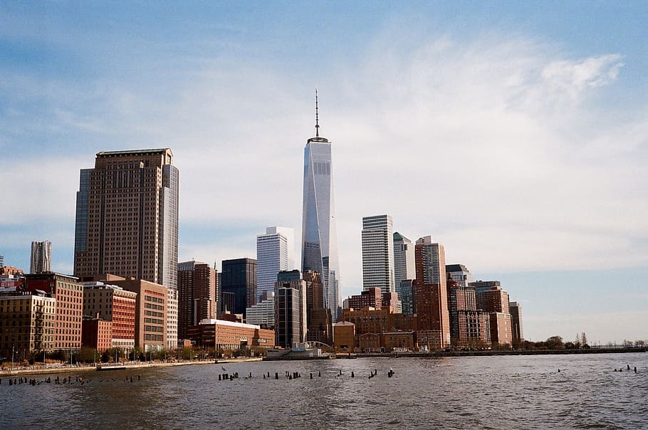 엠파이어 스테이트 빌딩, 새로운, 뉴욕시, 낮, 맨해튼, 지평선, 도심, 도시, 파노라마, 전망