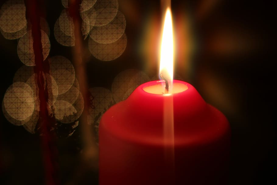 Xmas, Candle, Red, Light, Christmas, red, light, celebration, decoration, holiday, winter