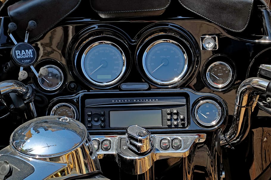 motorcycle, bike, moto, harley davidson, ride, speedometer, speed, transport, vintage, retro