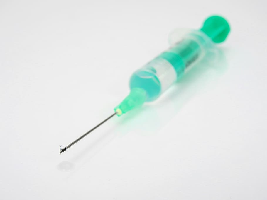 緑の注射器, 注射器, 針, 使い捨て注射器, あなたを祝福, 医療, 医者, 注射, 皮下注射器, ワクチン接種