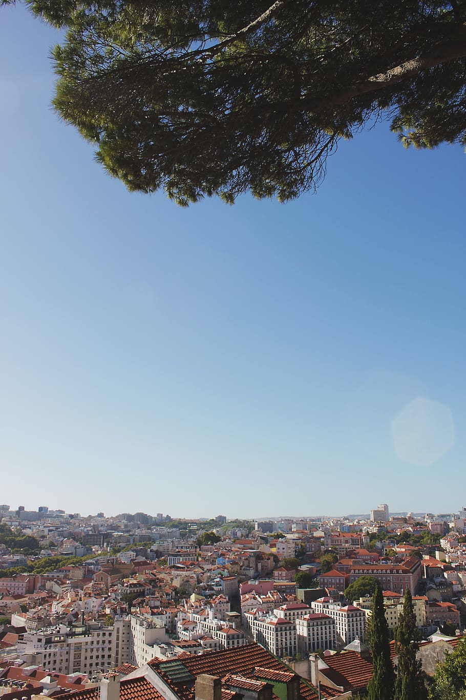 Portugal, Lisboa, Europa, Paisagem, cidade, vista, montanha, verão, azul, céu
