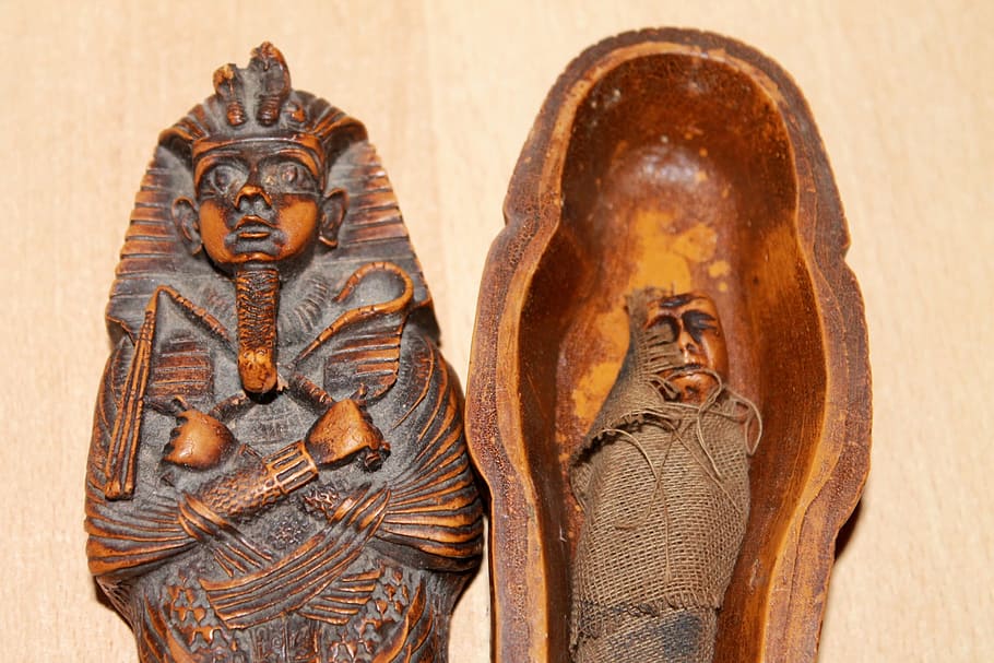 mummy, sarcophagus, egypt, souvenir, shoe, old, wood - Material, religion, belief, human representation