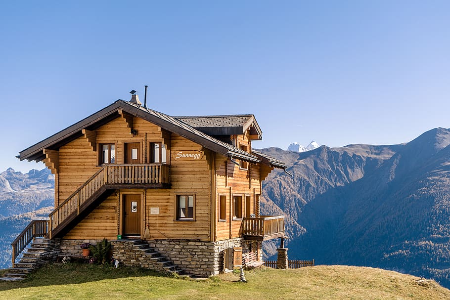 suiza, chalet, valais, bettmeralp, casa, alpino, paisaje, naturaleza, verano, cabaña de montaña