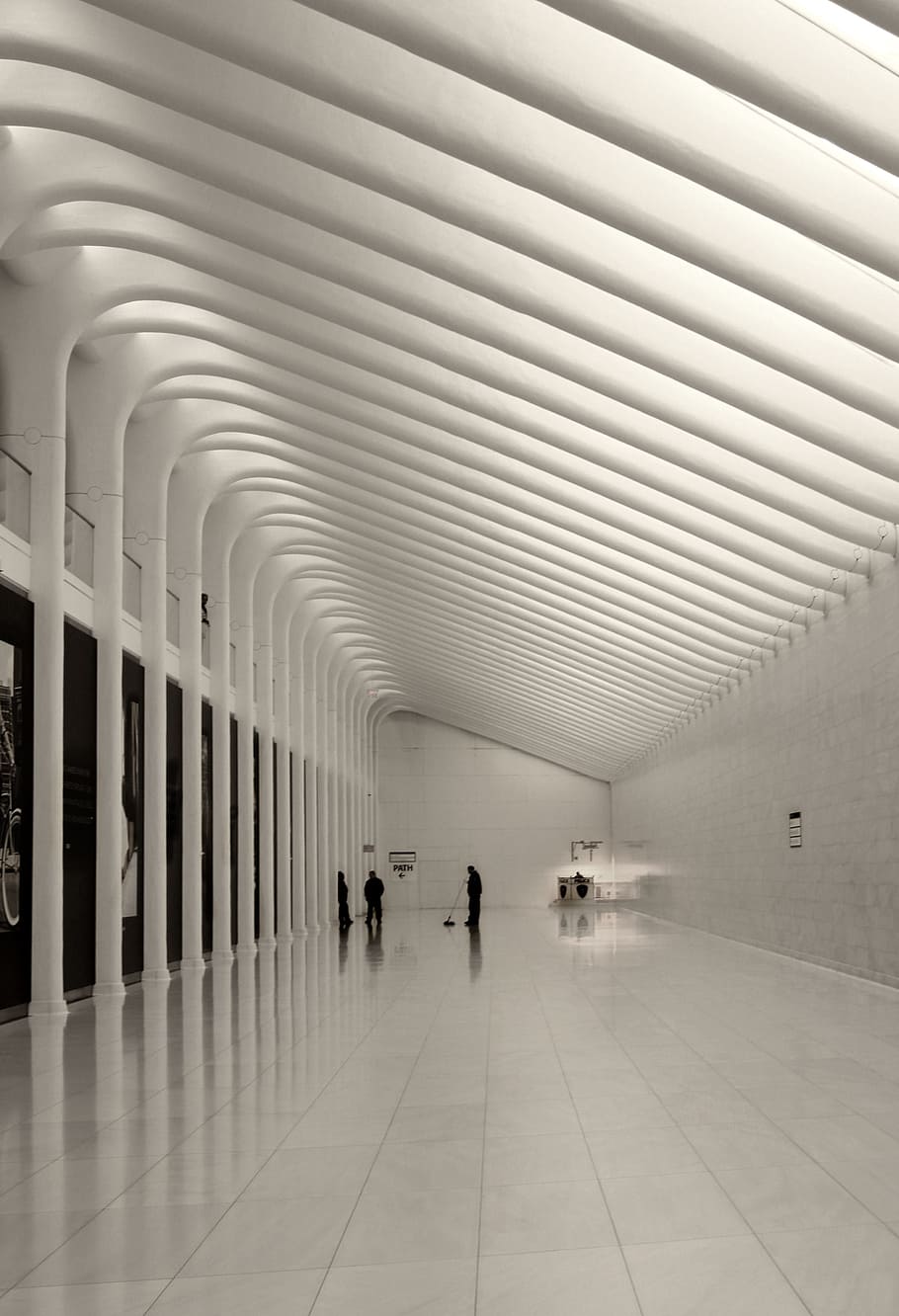 Path, Tunnel, White, Architecture, walkway, underground, exit, inside, passage, subway