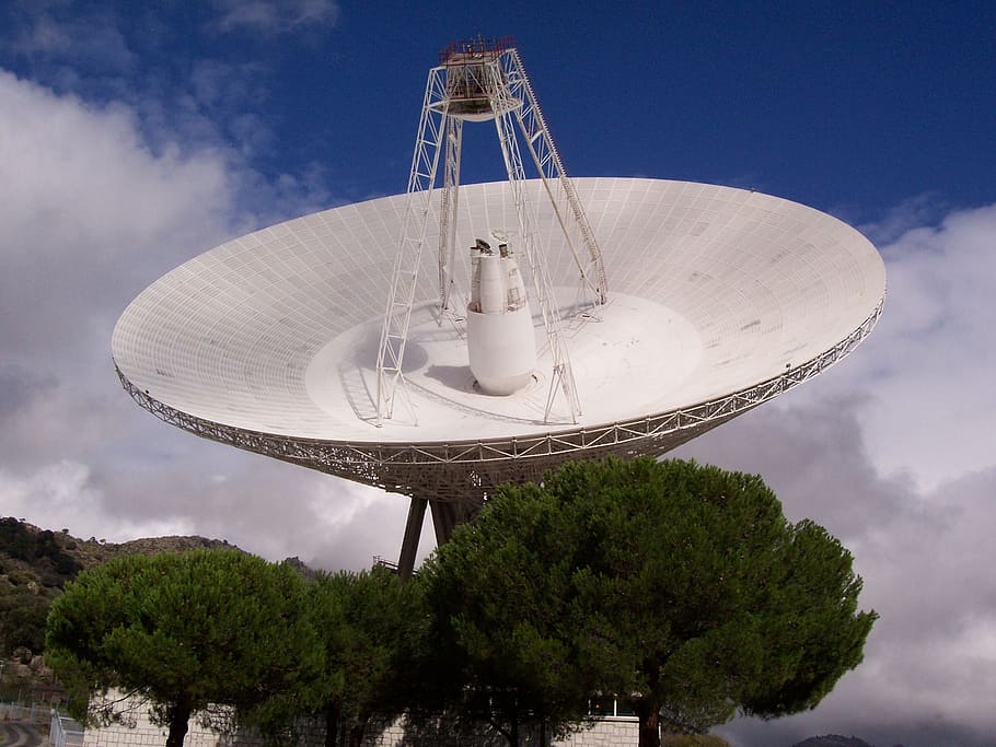 hidangan, teleskop radio, antena, astronomi, langit, parabola, satelit, awan - langit, alam, koneksi