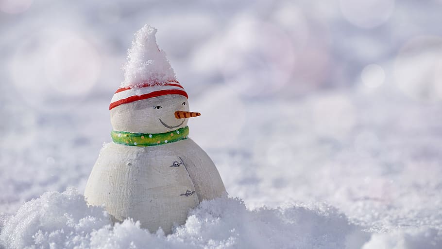 snowman figure, snow, snow man, winter, cold, wintry, greeting card, white, fun, eismann