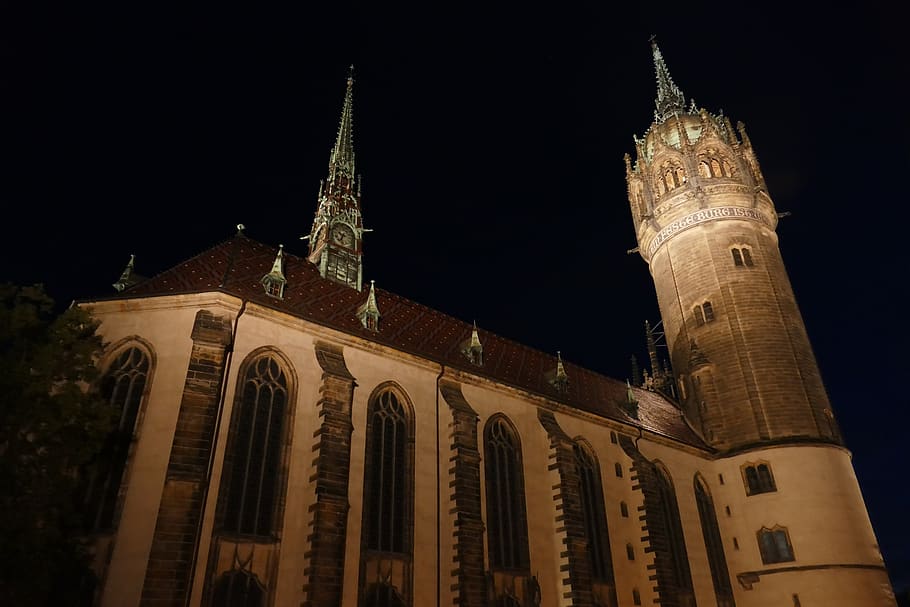 wittenberg, saxony-anhalt, lutherstadt, reformation, luther, protestant, historically, historic center, castle church, church
