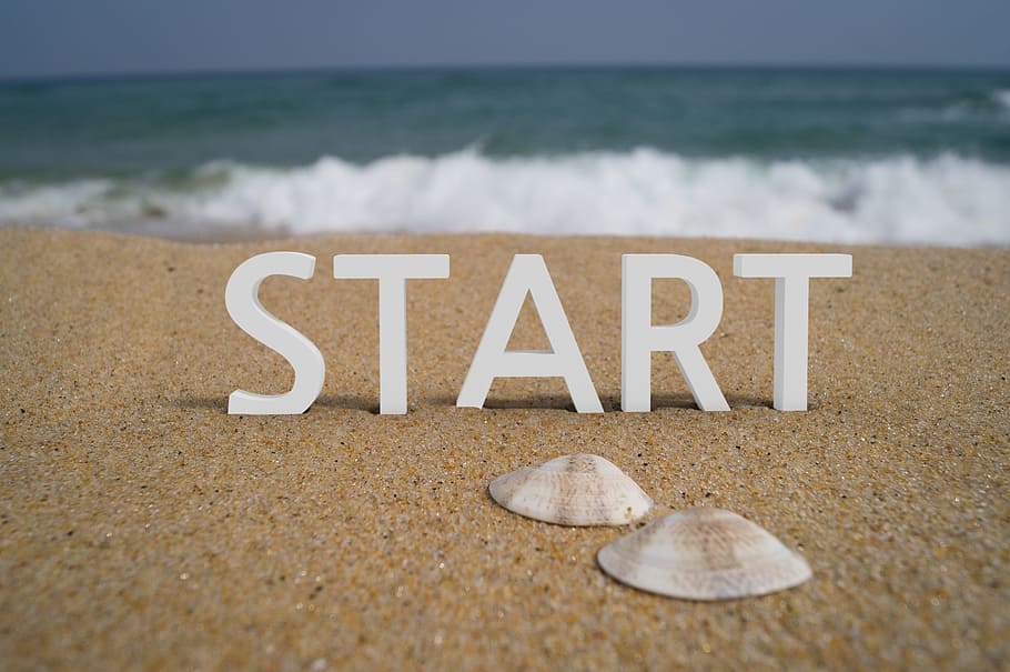 start, begin, business, wave, sand, sea, cloud, water, future, alphabet