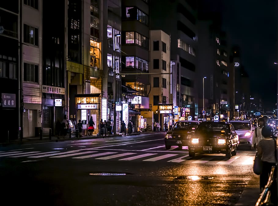 kyoto, japan, night, asia, city, street, photography, cyberpunk, light, neon