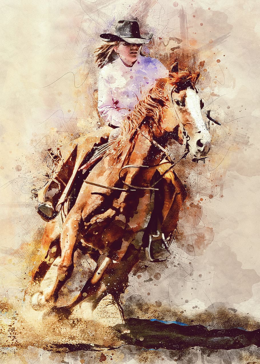 persona, equitación, caballo, rodeo, vaquera, niña, hembra, humano, occidental, atractivo