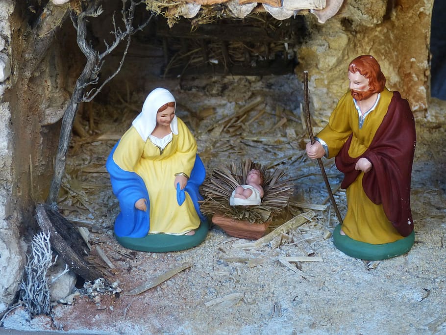 Christmas, Crib, Nativity Scene, christmas, crib, father christmas, jesus, santon, christ child, christmas crib figures, christmas time