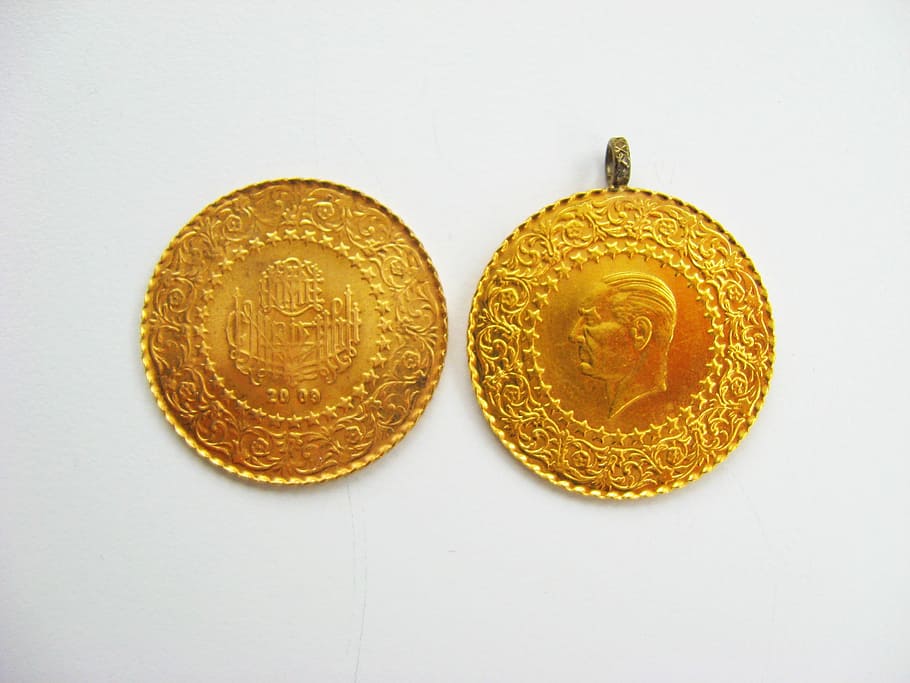Gold, Investment, Jewelry, trappings, atatürk, money, coin, gold Colored, currency, finance
