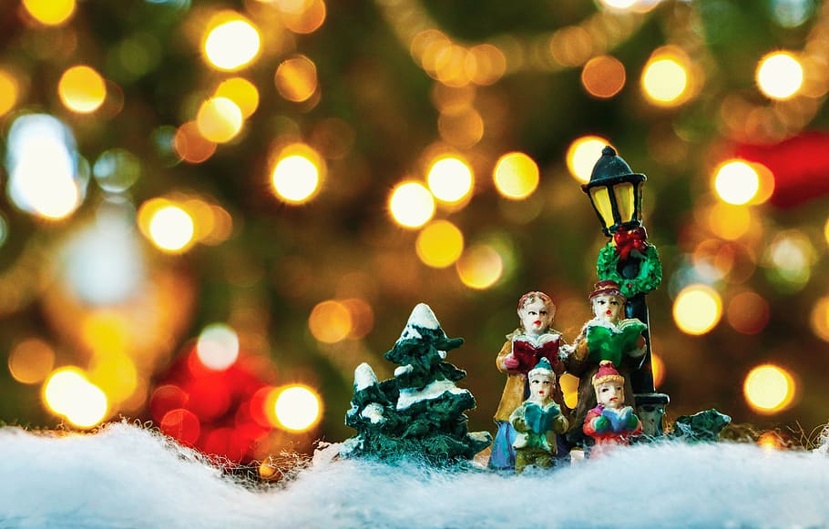 christmas, lights, light, december, celebration, snow, fir, decorative, winter, colorful