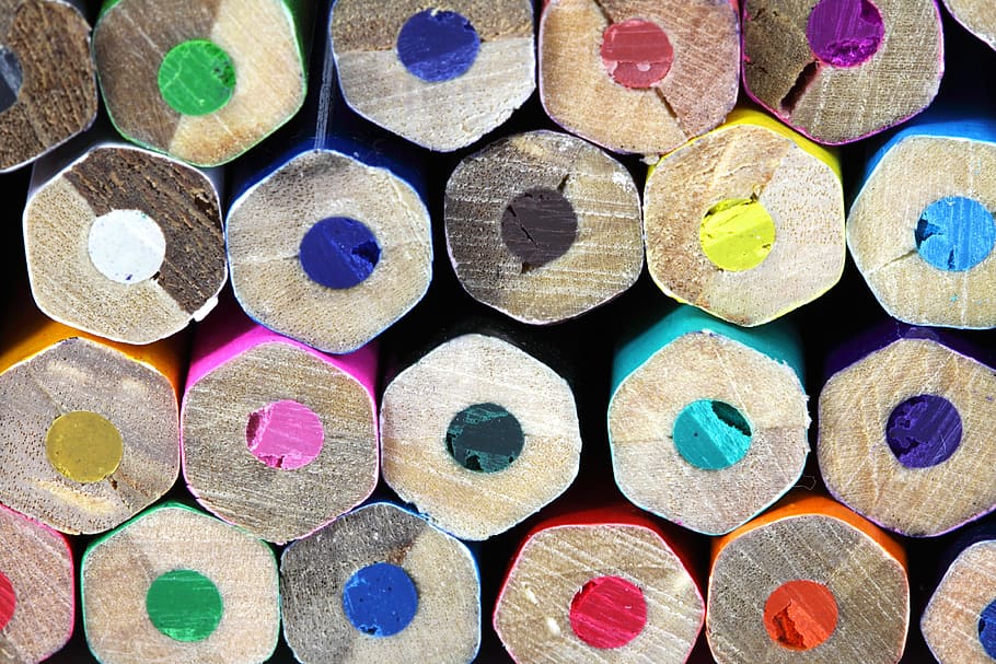 assorted-color pencil, artistic, bright, color, colored, colorful, colors, pencil, pencils, tips
