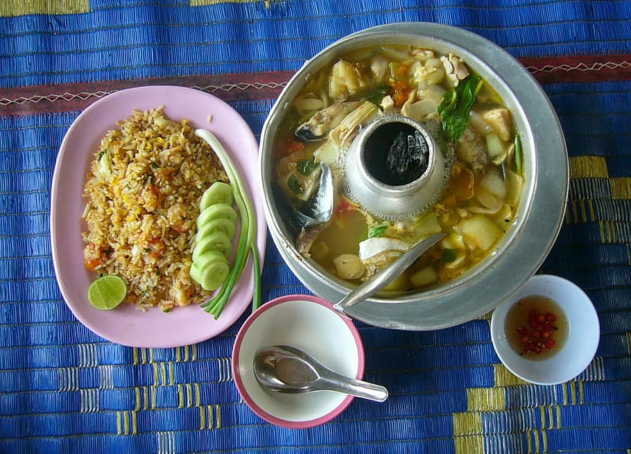 tom yam plabuek, Tom yam, Thai Cuisine, food, photos, public domain, yummy, soup, meal, gourmet