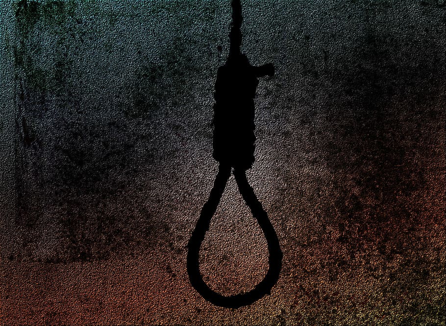 ロープのシルエット, シルエット, ロープ, スリング, 絞首刑執行人, 吊り下げ, 結び目, 処刑, 刑罰, 死