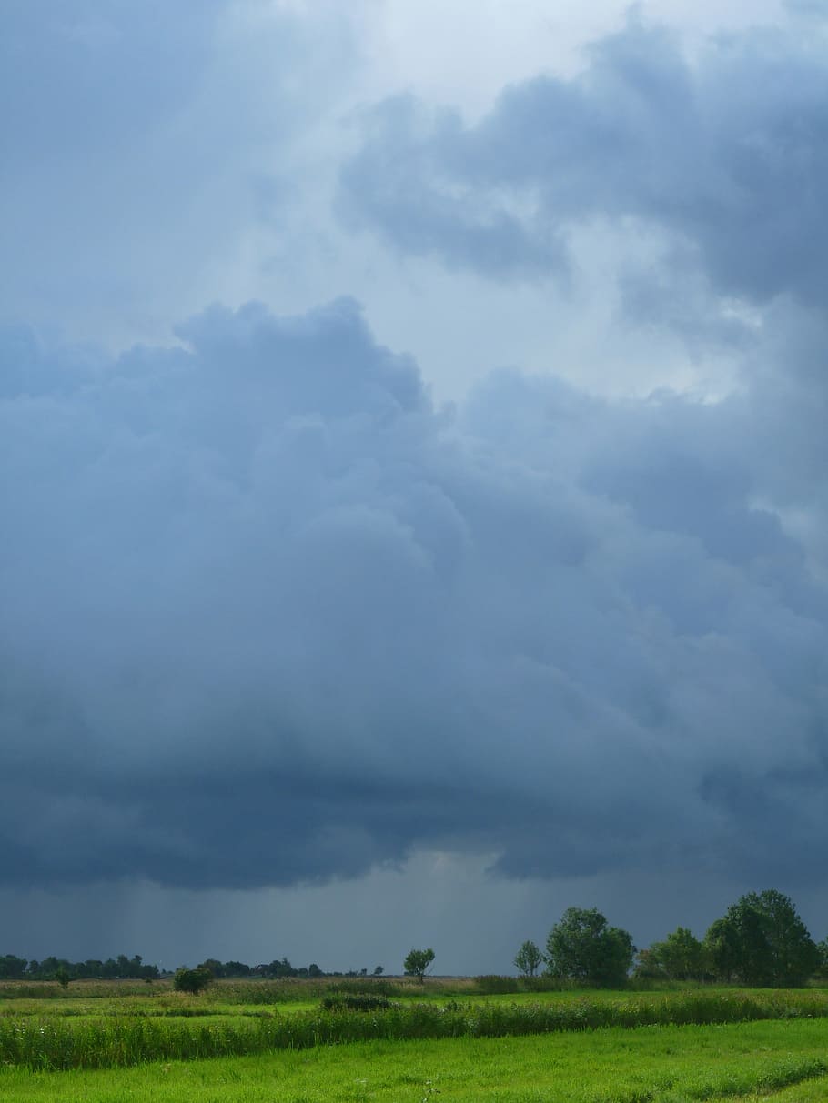 thunderstorm, august, clouds, sky, storm, summer, landscape, saaremaa island, rain, nature