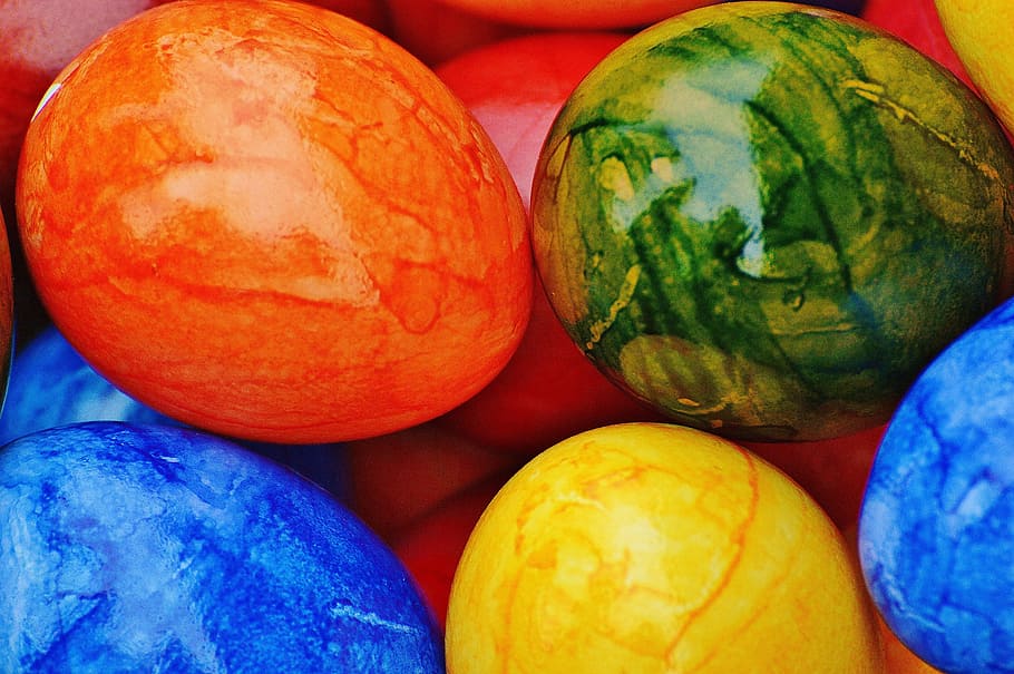 easter, easter eggs, colorful, happy easter, egg, colored, color, food, food and drink, healthy eating