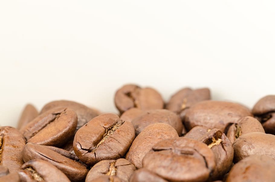 Café, marrón, cafeína, semillas, fondo, negro, café exprés, grano, tostado, energía