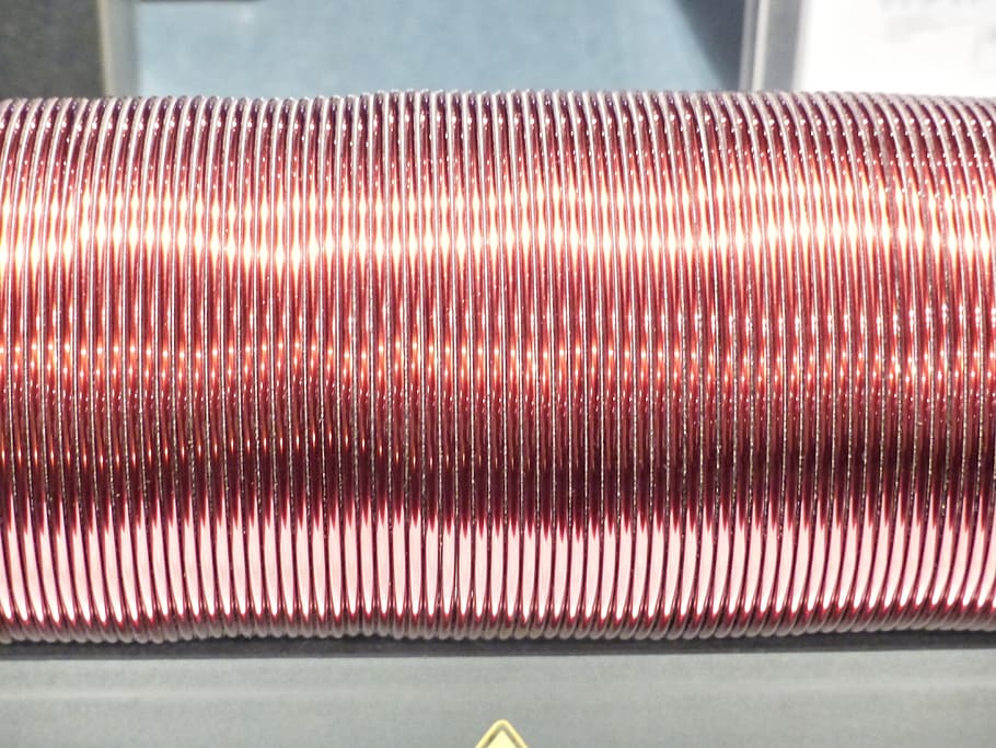 Copper Wire, Coil, Magnetic Field, physics, electrical engineering, windings, electric module, industry, pipeline, pipe - Tube