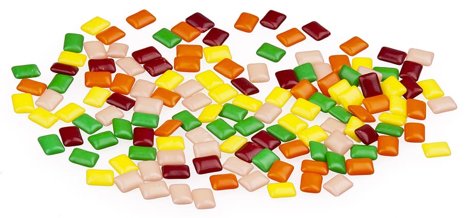 doces de cores sortidas, doce, chiclets, marca, goma, colorido, comida, confeitaria, doces, vermelho