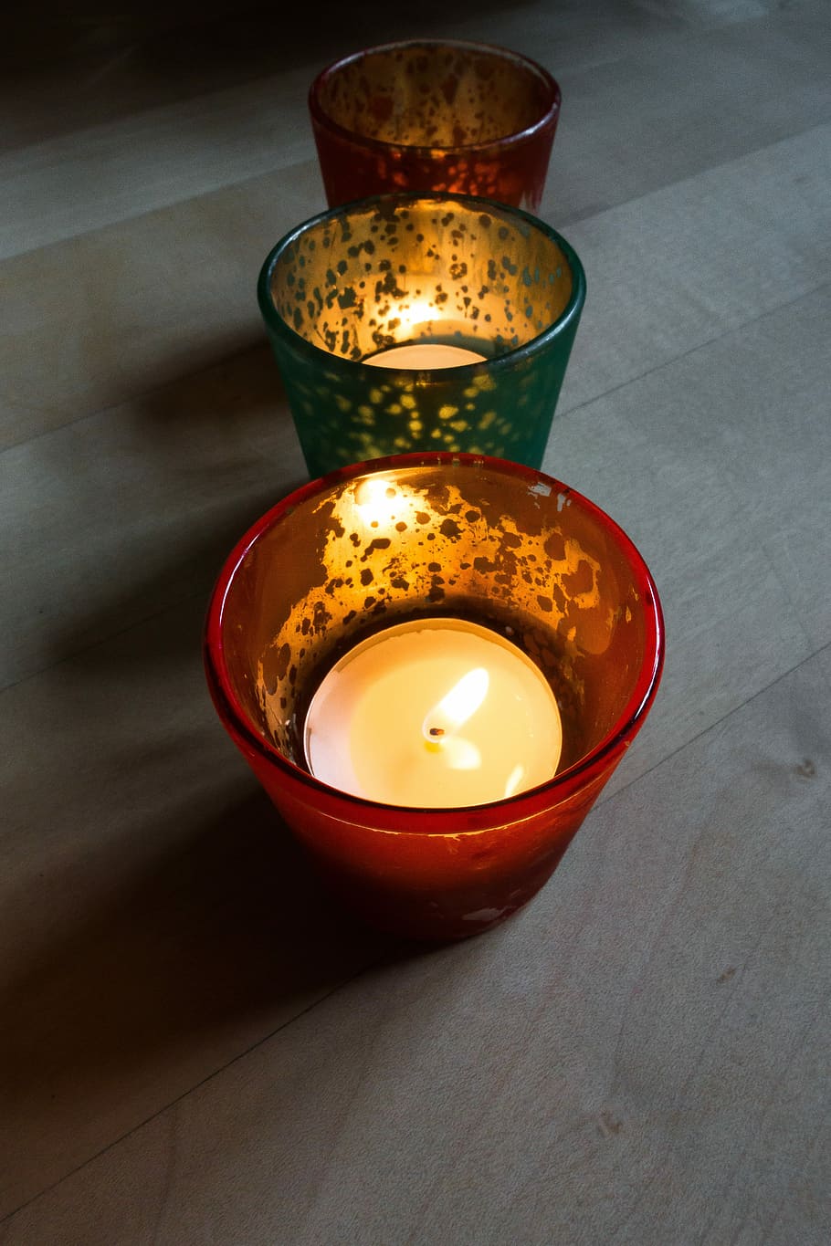 Candle, Tealight, Light, Christmas Time, flame, atmosphere, candlelight, burn, red, green