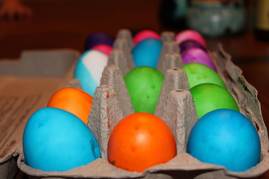 eggs, easter, easter egg, easter eggs, holiday, spring, celebration, green, yellow, colorful