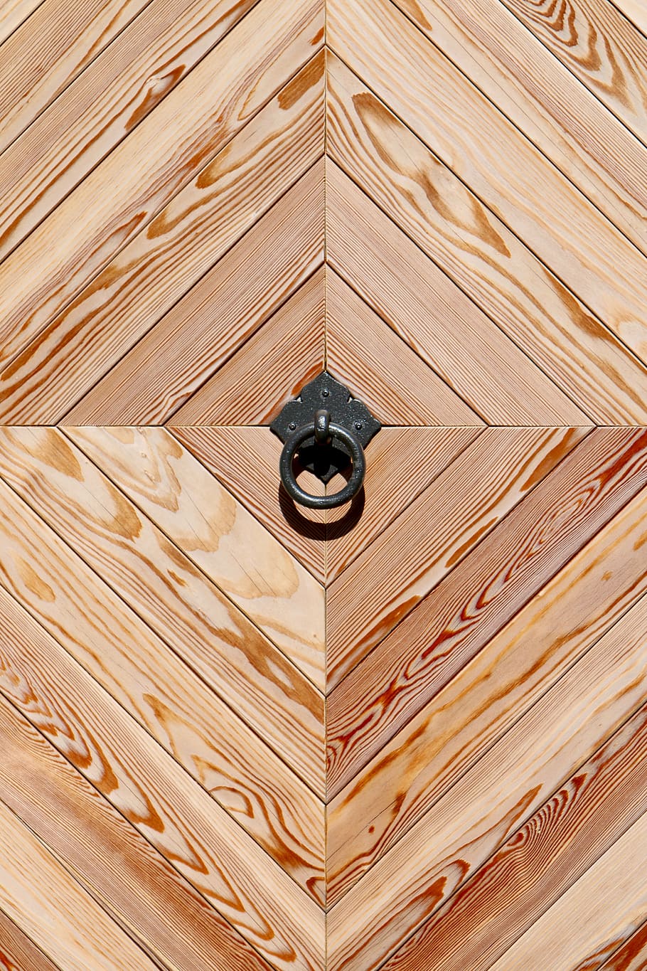 wooden door, call waiting ring, geometric shape, wood - material, pattern, brown, backgrounds, full frame, textured, close-up