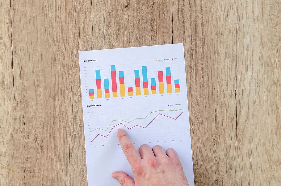 chart, graph, finance, financial, data, stats, investment, man, hand, finger
