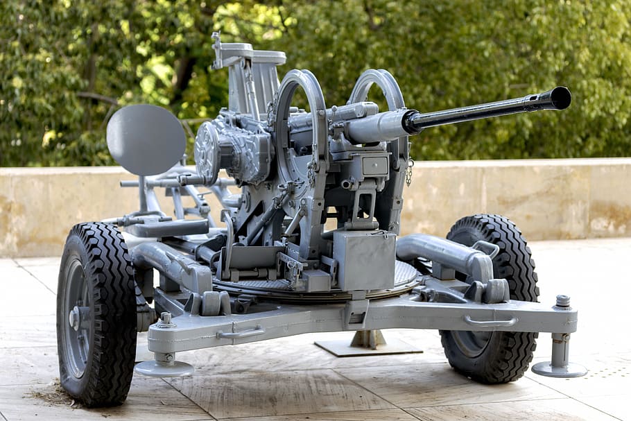antiaircraft gun of world war ii, mountaineering cannon, cannon, mountains, greece, history, milestone, 1945, balkan wars, war museum