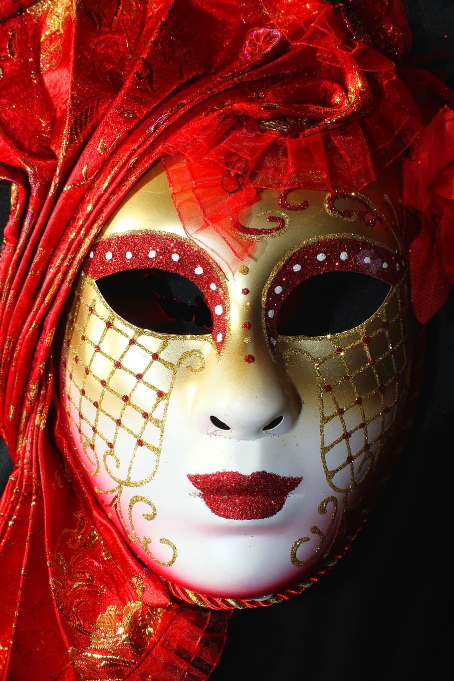 mask, venetian masks, venetian mask, venezia, carnival, costume, face, disguise, red, mask - disguise