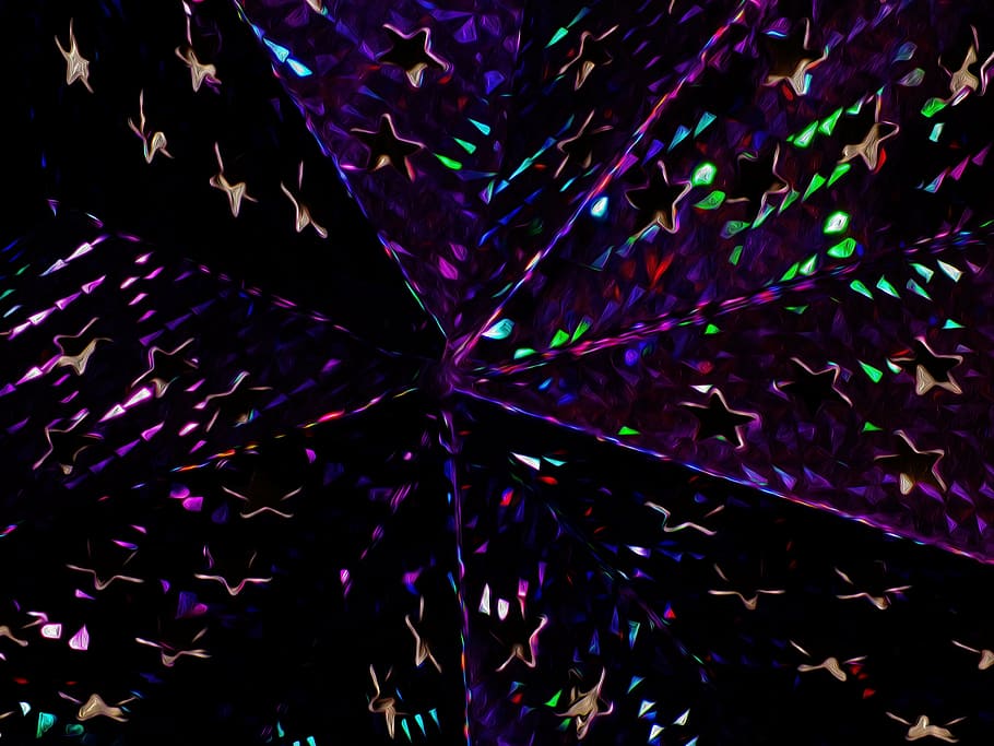 kaleidoscope interior, abstract background, purple, glitter, violet, abstract, background, star, color, full frame