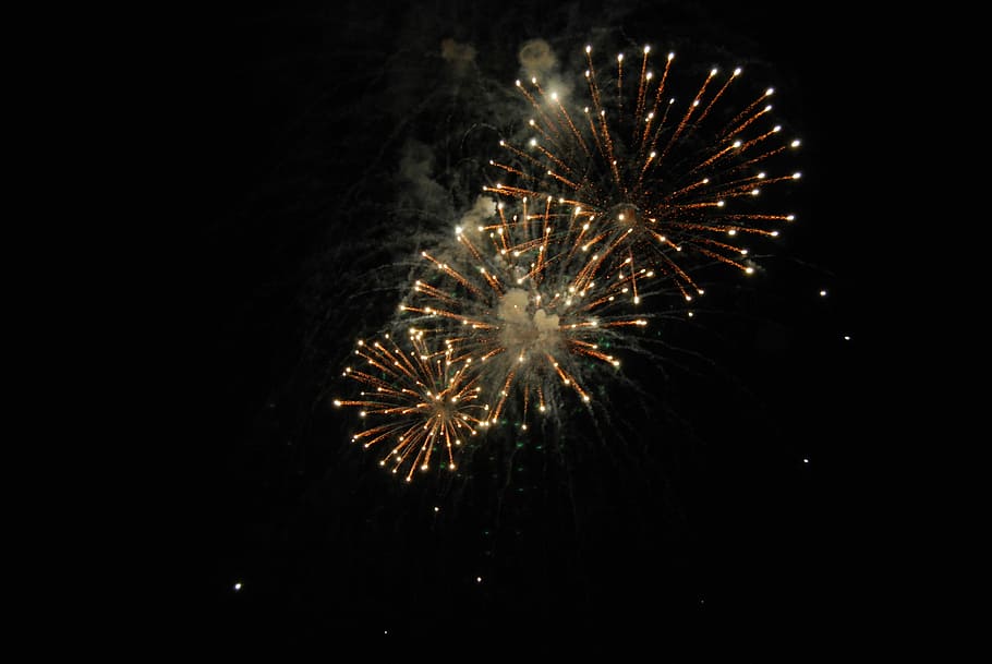 Fireworks, Night, Pyrotechnics, Darkness, fireworks, night, rockets, firework display, firework - man made object, exploding, celebration