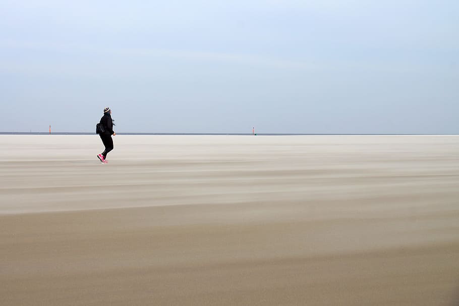 North Sea, Wind, Sandstorm, Beach, Coast, full length, outdoors, day, sand, sky