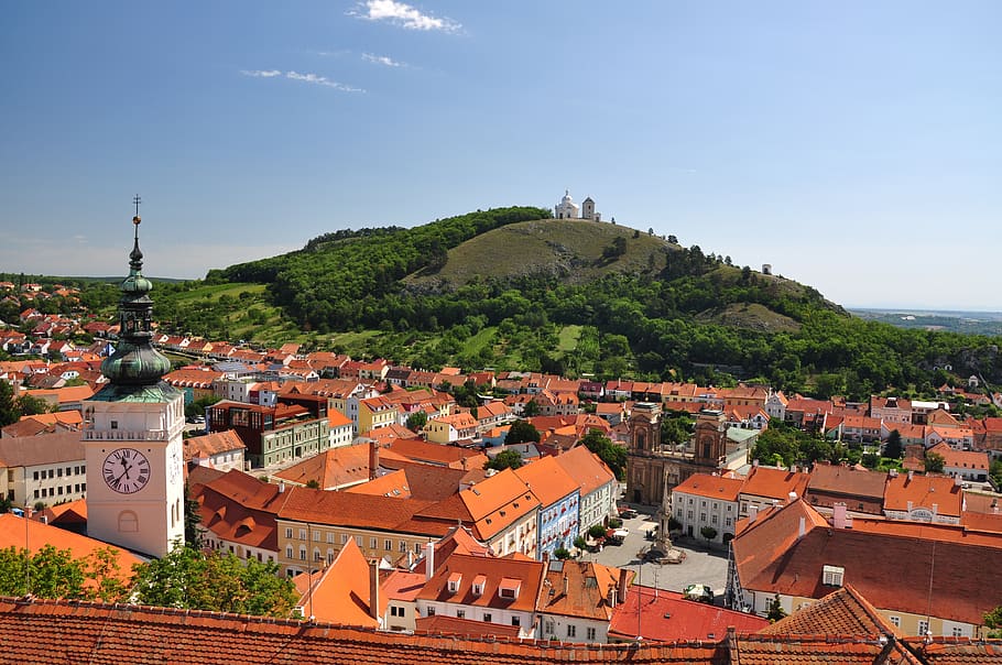 mikulov, czech republic, city, monument, architecture, old town, moravia, the roof of the, old, history