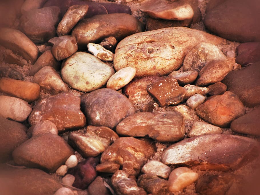 rocks, ground, brown, small, natural, outdoors, environment, rust, rural, land