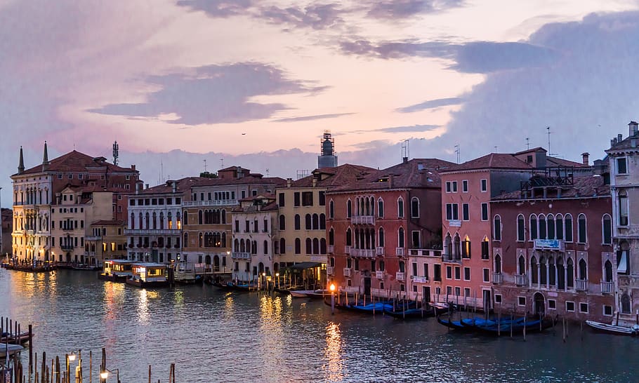 venice, sunset, italy, europe, travel, grand canal, water, architecture, history, tourism