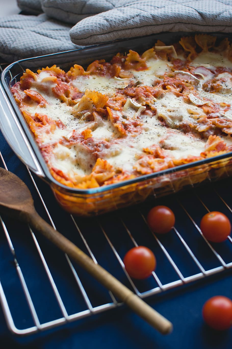 pasta, tomat, keju, Panggang, tomat ceri, buatan sendiri, Italia, makanan, makan, makan malam