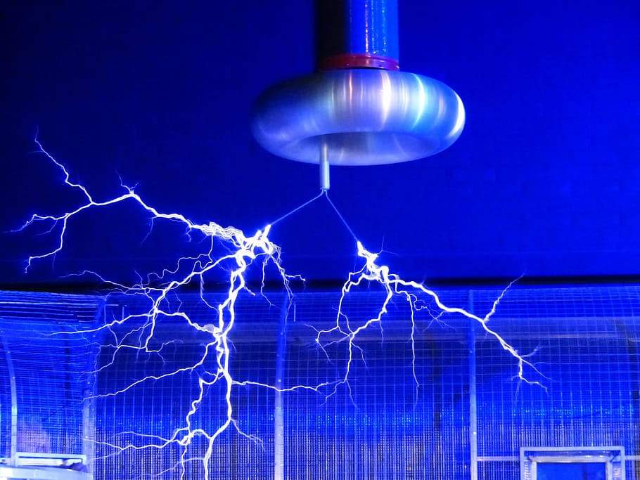 white, lightning, timelapse photography, flash, tesla coil, experiment, faradayscher cage, faraday cage, electric shielding, faraday speed