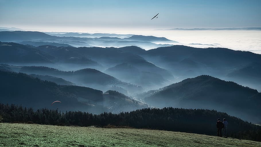 mountains, panorama, landscape, scenic, black forest, germany, fog banks, scenics - nature, beauty in nature, mountain