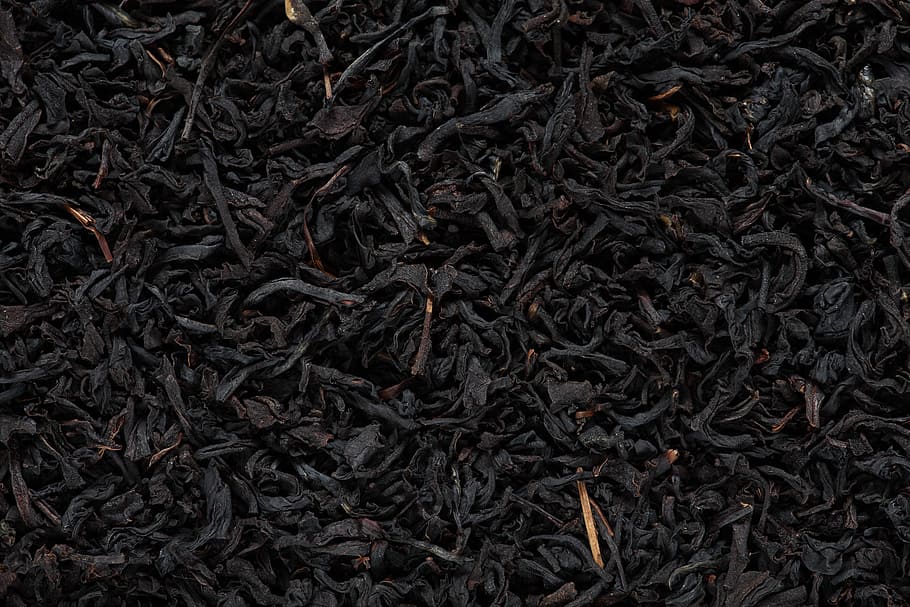 black, worms, around, tea, leaves, dried, all around, herbal, fermented, food