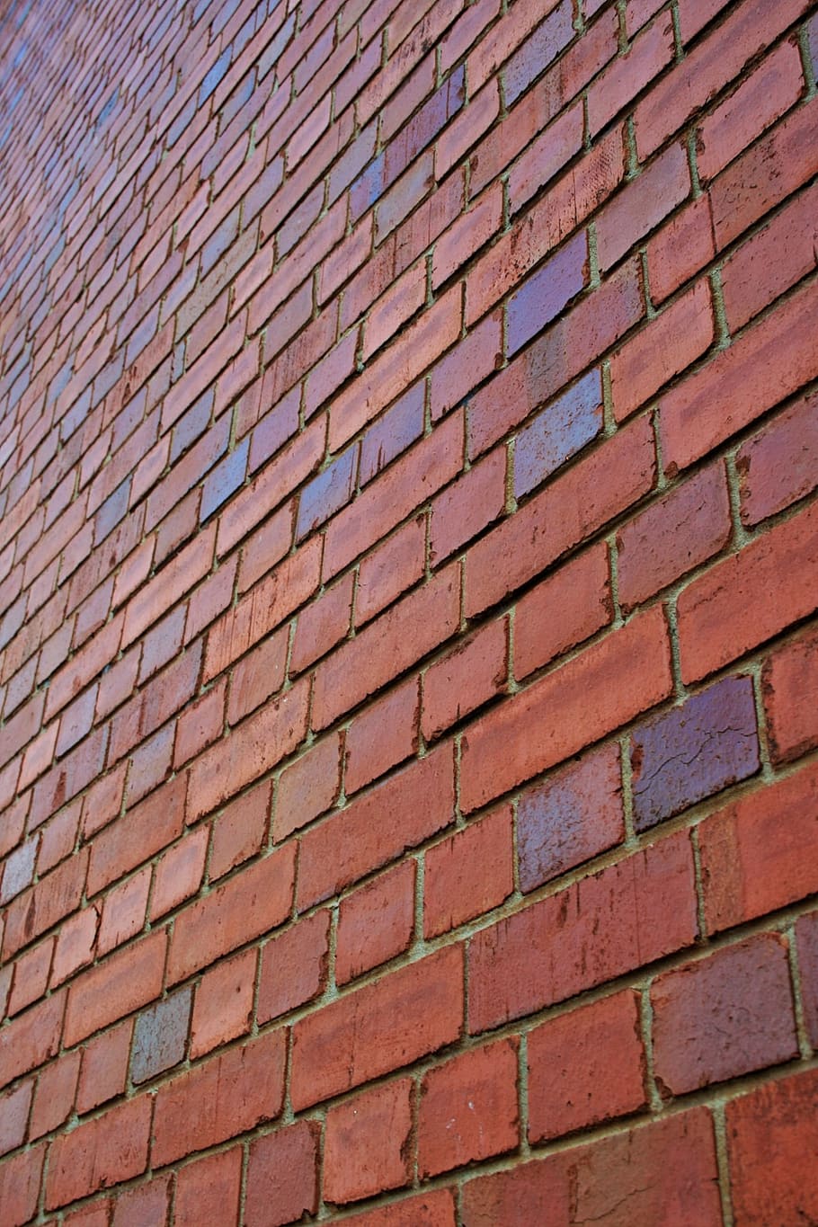 bricks, red, rows, repetition, wall, brick, block, brickwork, construction, architecture