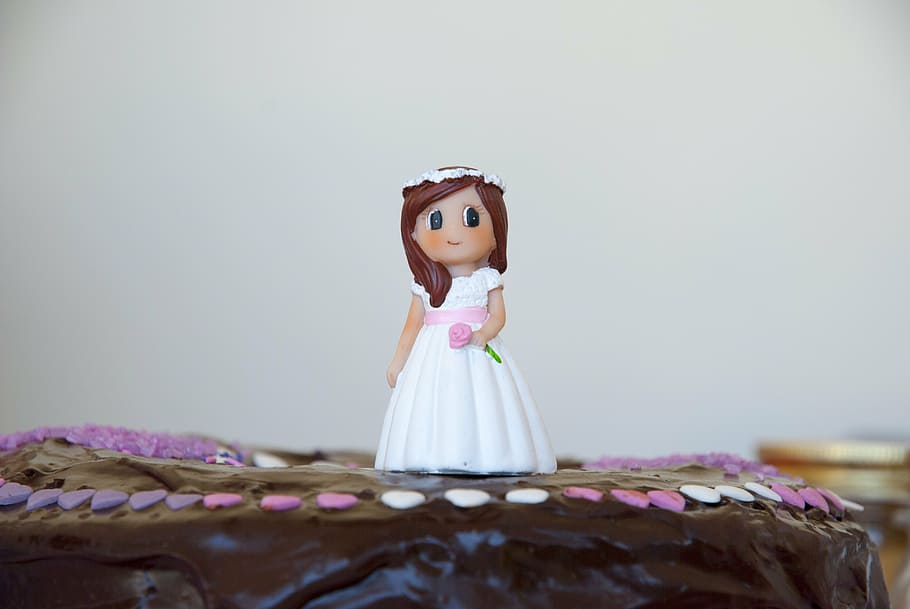 sofia, first, figurine, communion, pie, figure, cake, wedding, decoration, girl