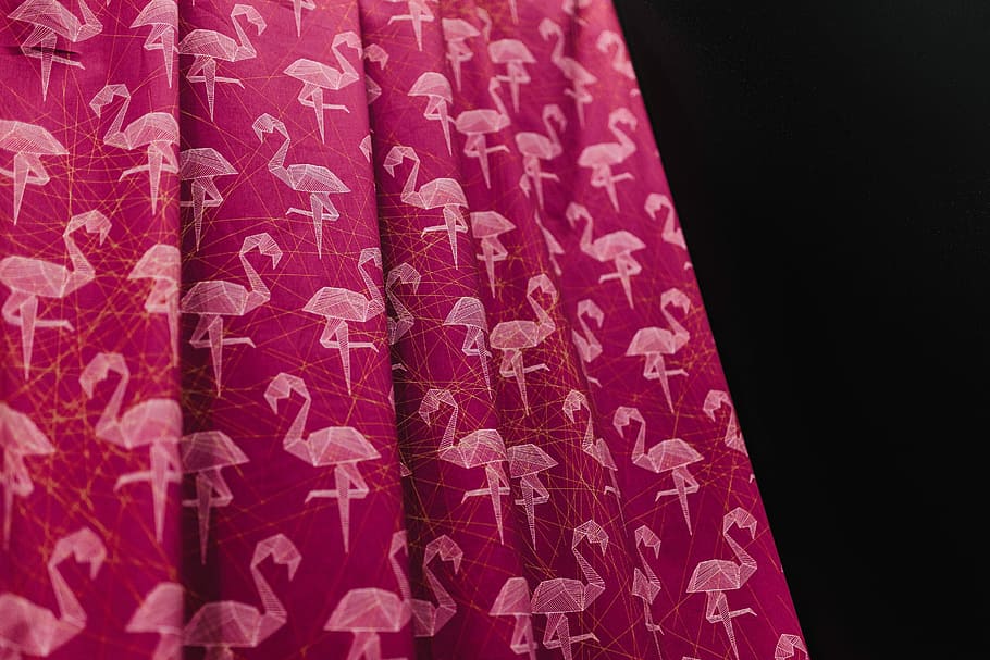 tela rosa flamingo, Pink Flamingo, tela, rosa, material, flamingo, textil, seda, patrón, culturas
