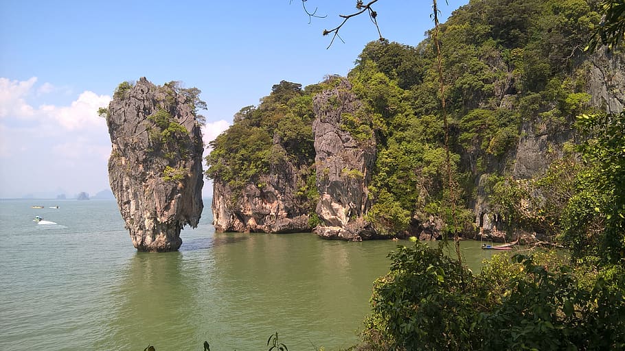 James Bond, Tailandia, volcánico, phuket, marino, acantilado, turístico, turismo, tropical, paisaje