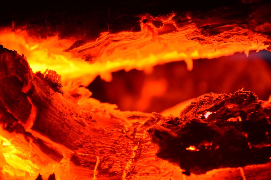 hot, flame, heat, burn, flammable, fire, log, chimney, hell, cinder