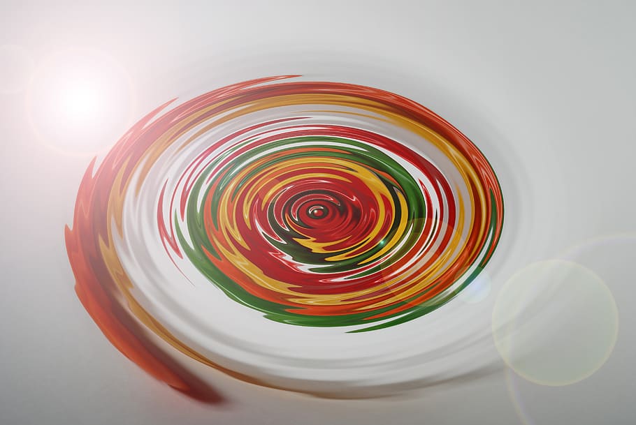 abstract, spiral, colorful, circle, whirlpool, color, rainbow, art, model, wallpaper