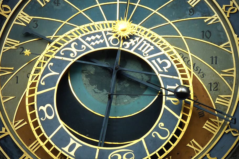astronomical clock, prague, old town hall, czech republic, architecture, clock, space, roman numeral, clock tower, astronomy