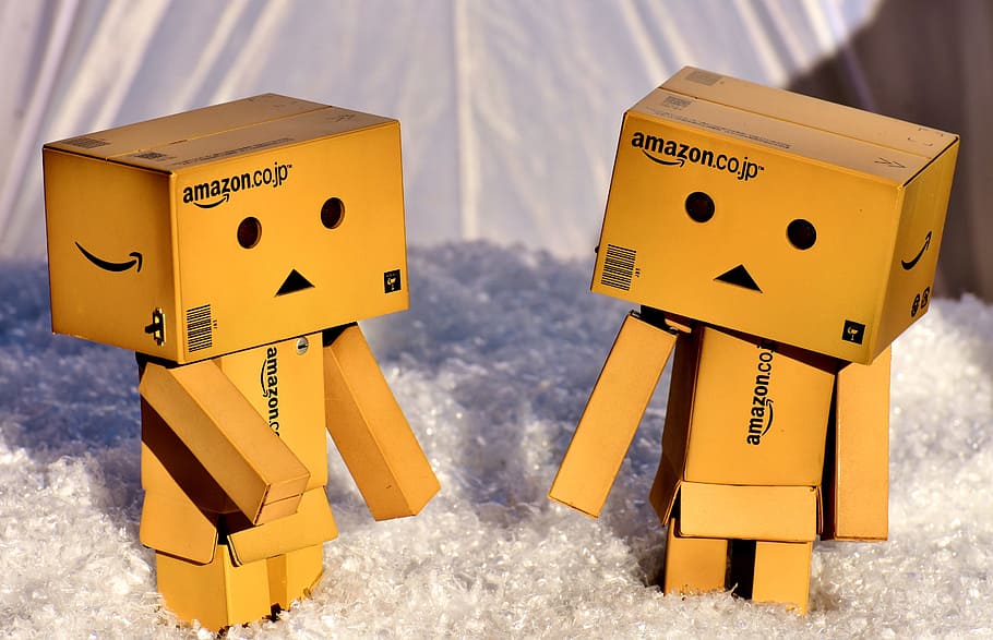 two, yellow, amazoco.jp robot crafts, danbo, figures, danboard, friends, made, funny, cute