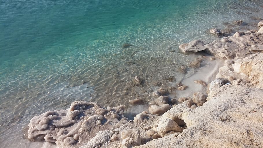 dead sea, israel, salt, water, nature, mineral, sea, beach, land, beauty in nature